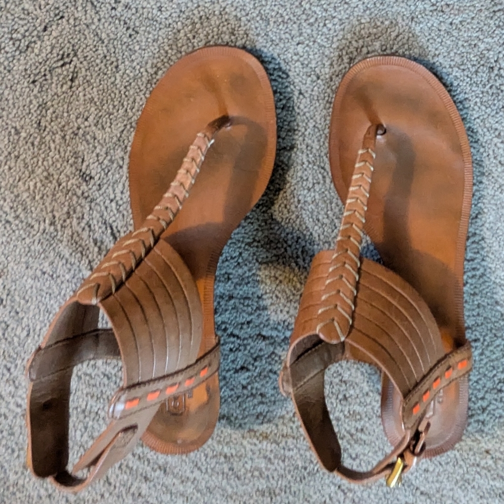 Vintage Coach Leather Sandals Sz 8 - Picture 5 of 11